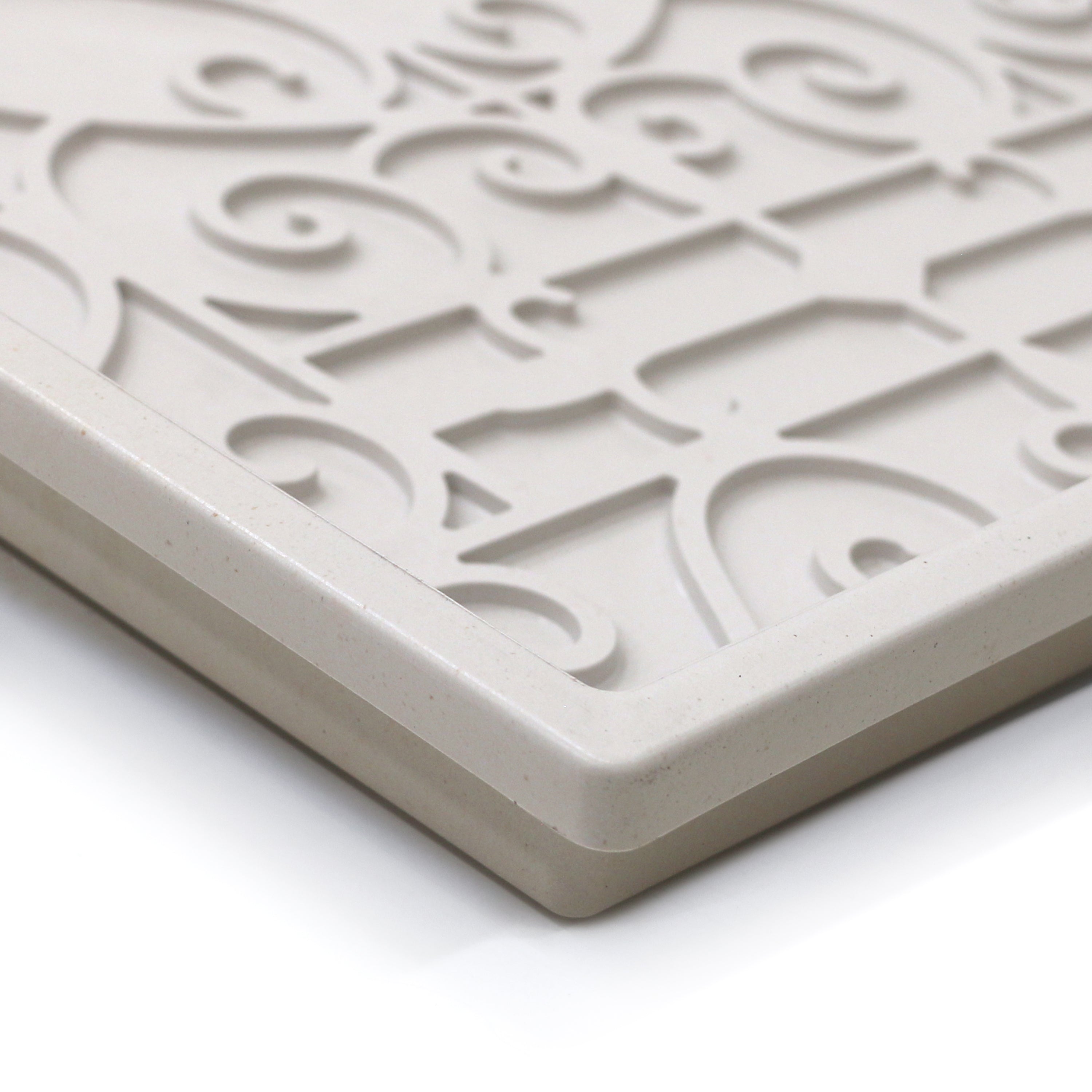 17" x 35" Manor Eggshell Wrought Iron Boot Tray