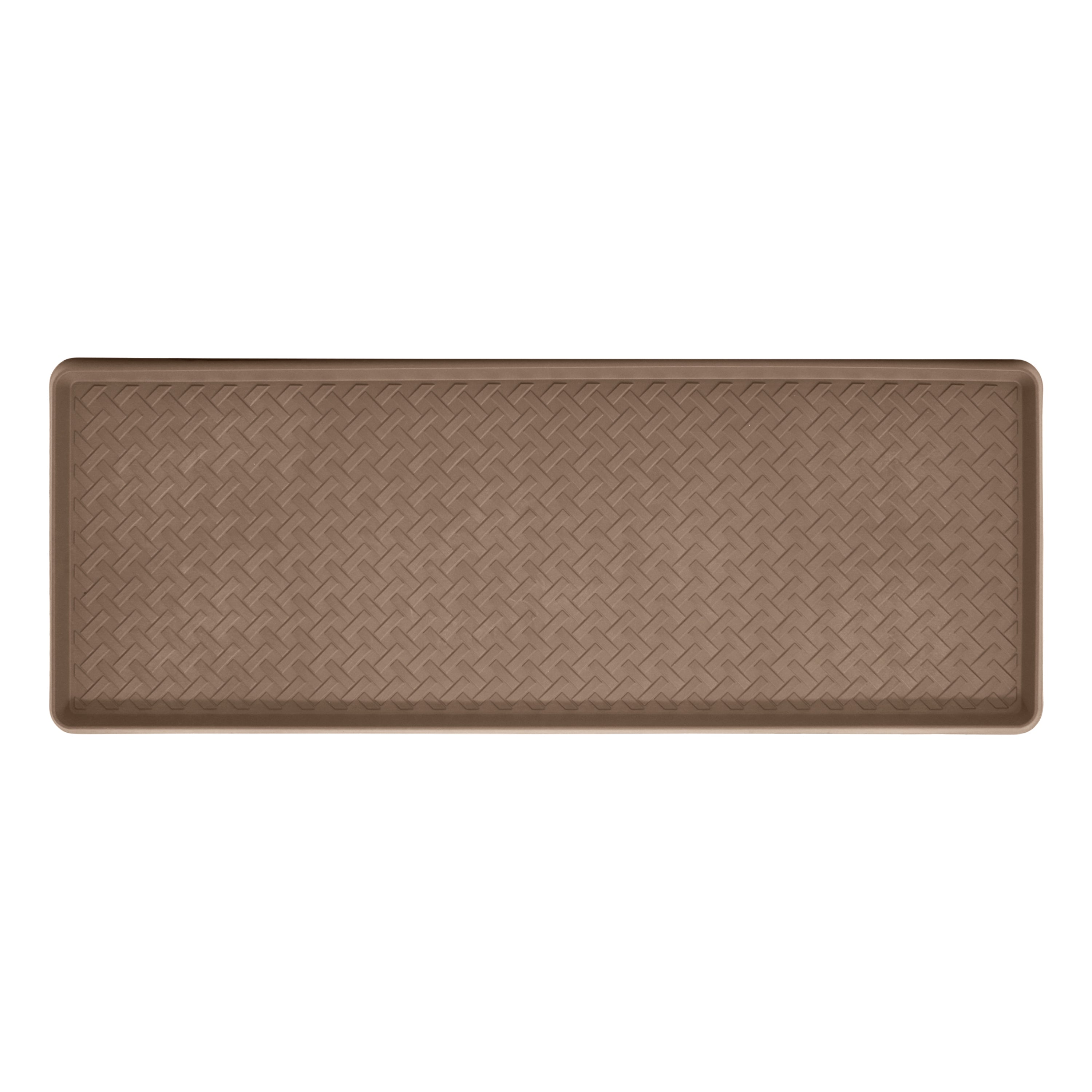 14" x 38" Metro Oak Rattan Boot Tray