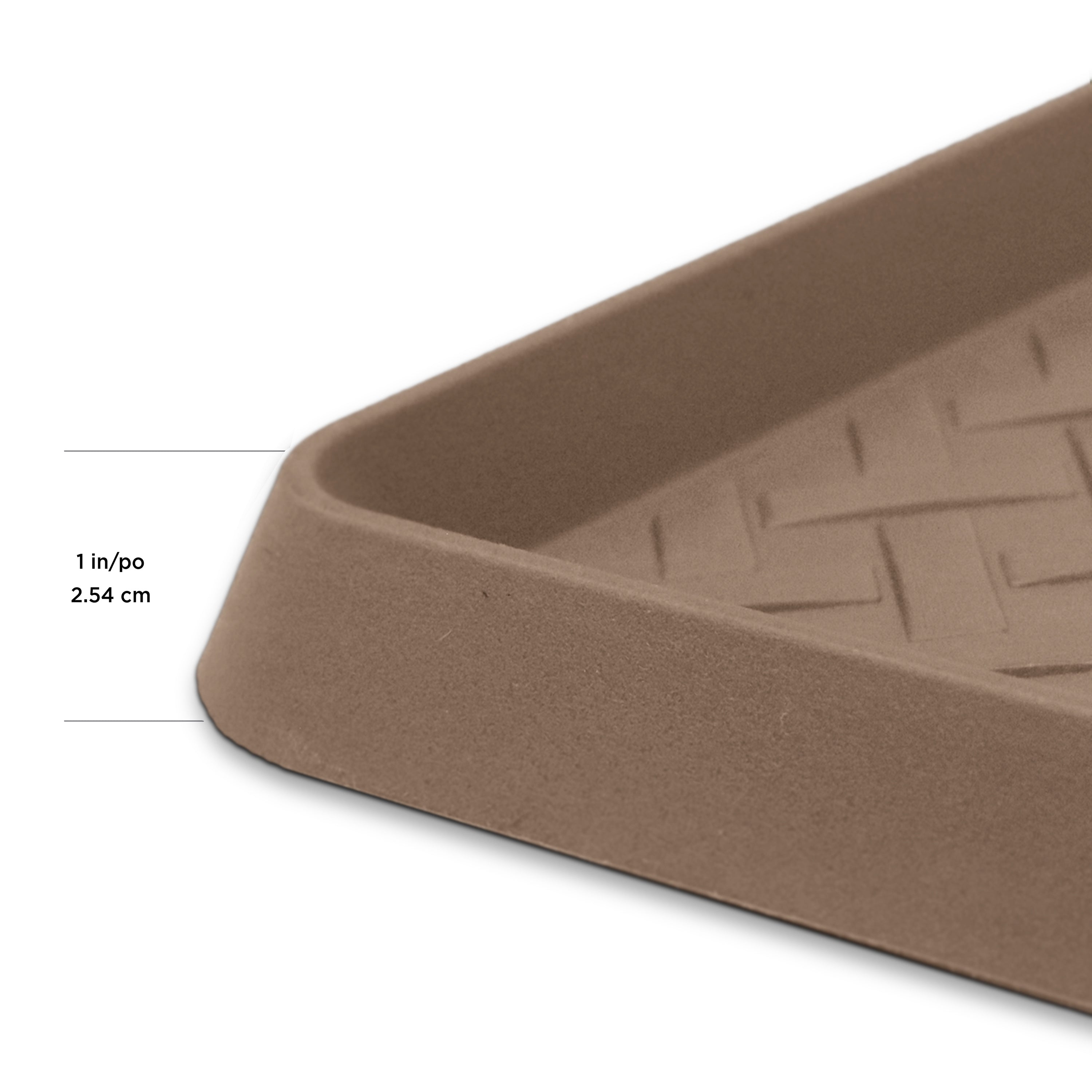 14" x 38" Metro Oak Rattan Boot Tray