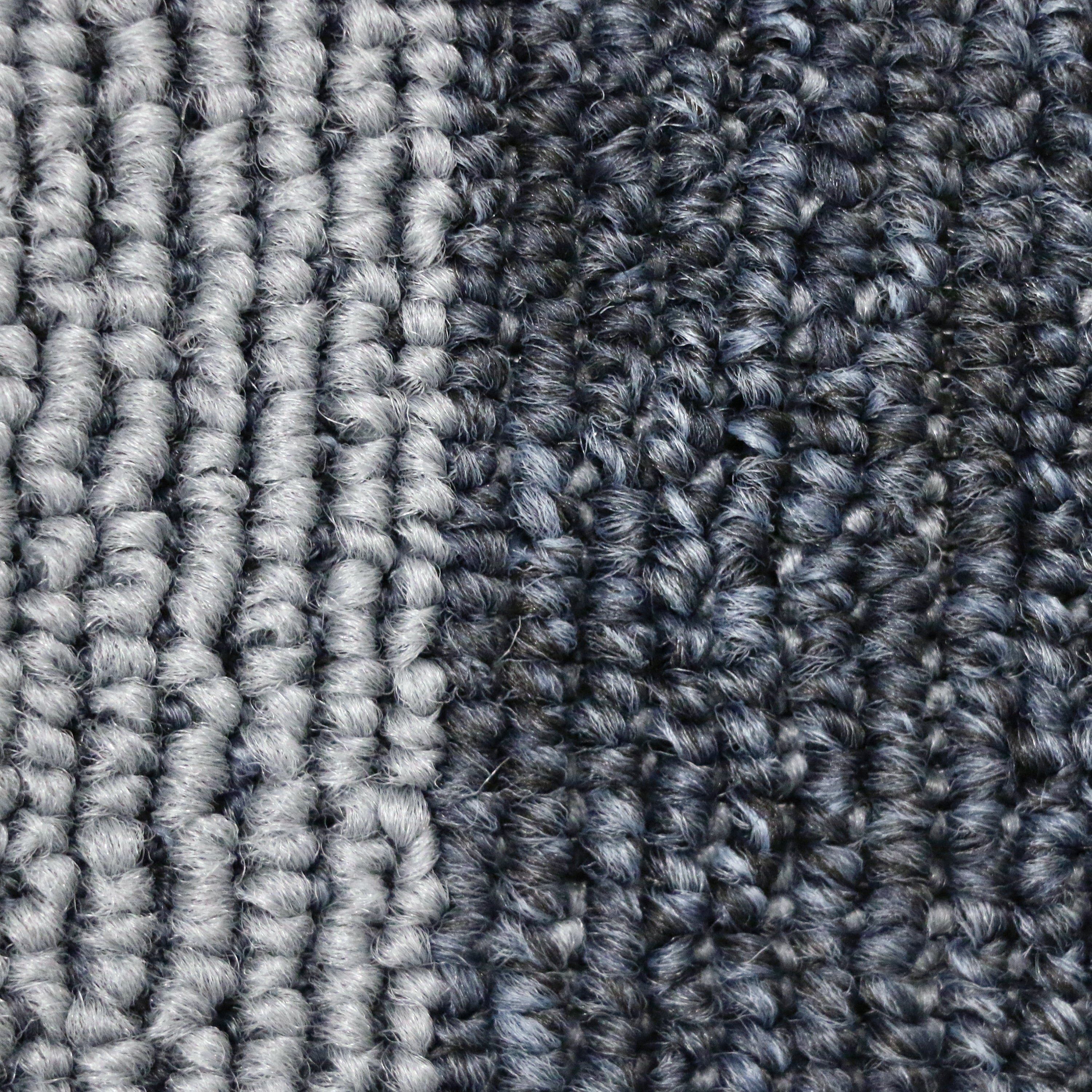 4'x6' Tufted Cabana Striped Denim Floor Mat