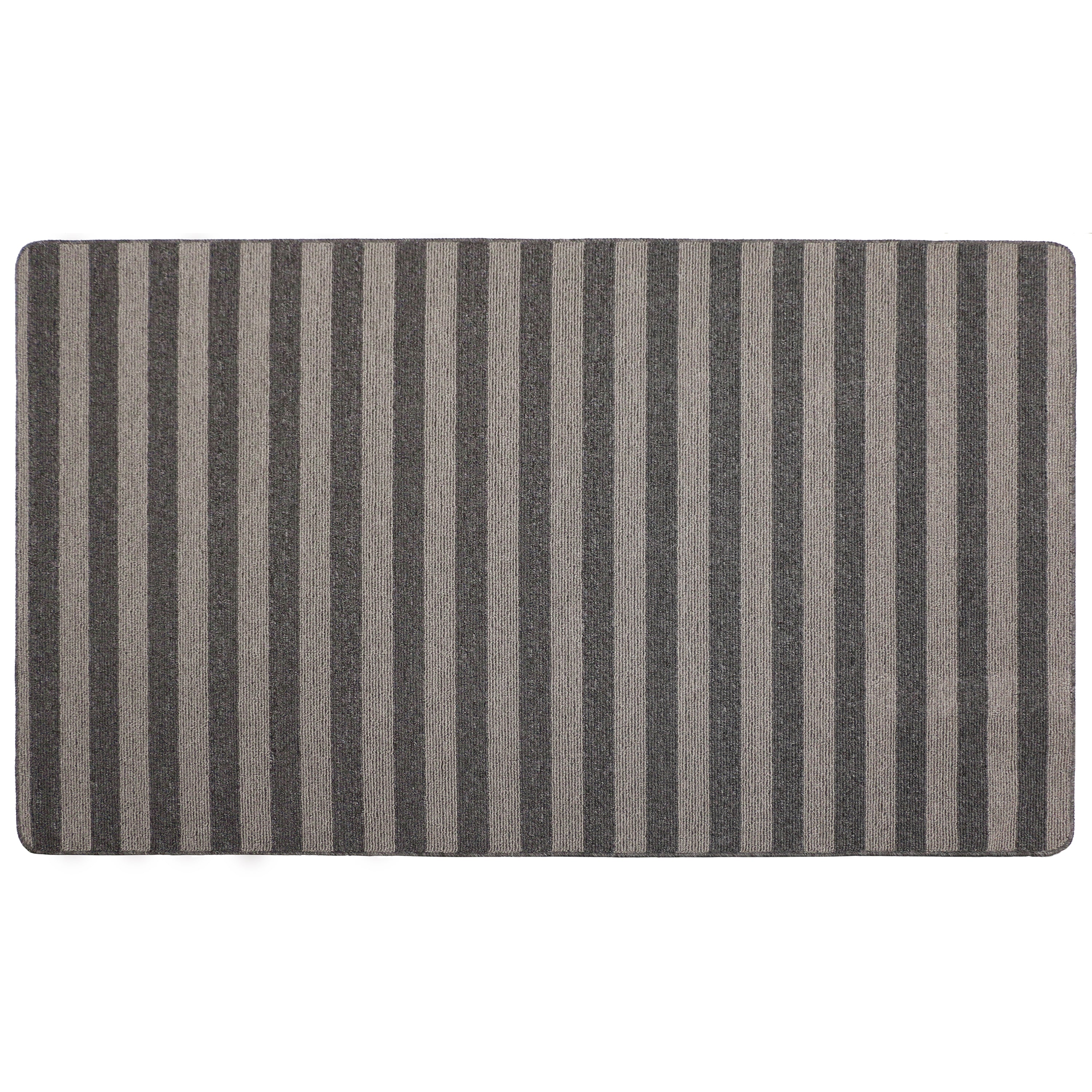 4'x6' Tufted Cabana Stripe Taupe Floor Mat