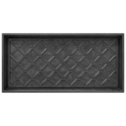 17" x 35" Manor Black Lattice Boot Tray